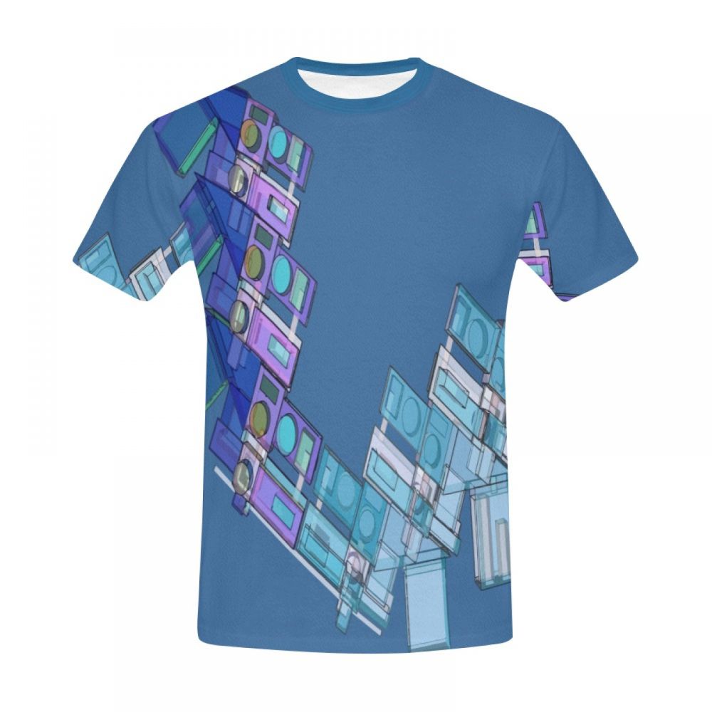 メンズ3dモデリング幾​​何学アートショートtシャツ