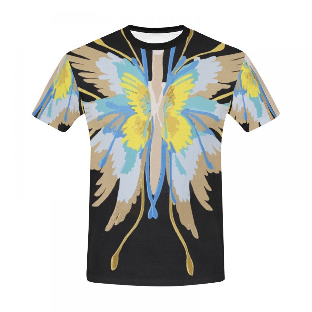 メンズ幾何学様式の蝶ショートtシャツ