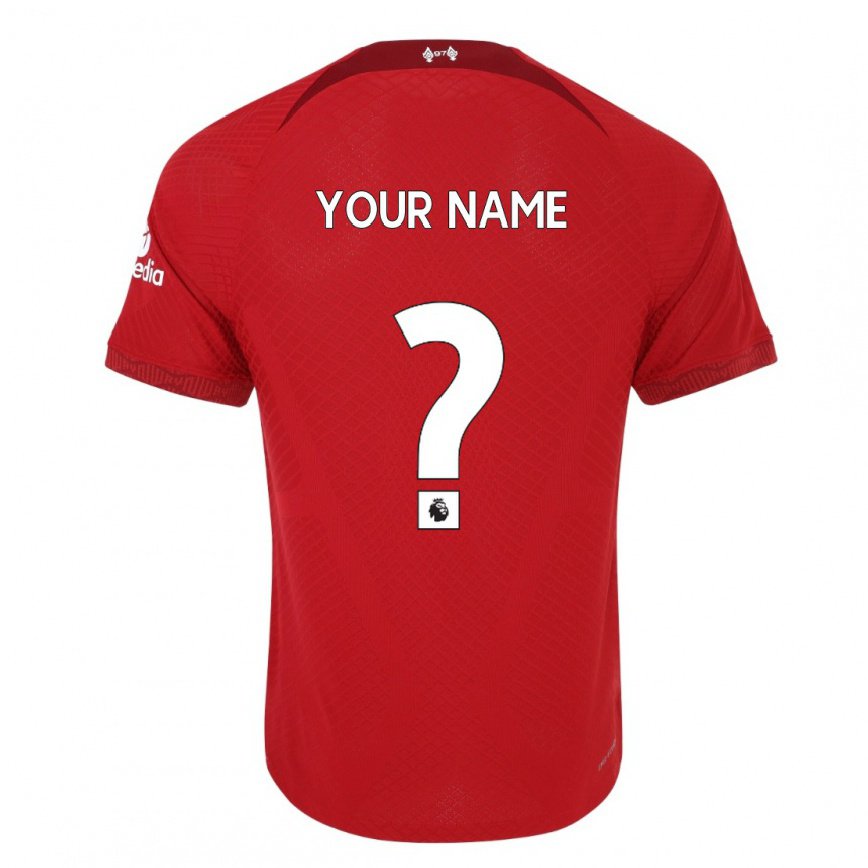 キッズフットボールあなたの名前#0濃い赤ホームシャツ2022/23ジャージーユニフォーム
