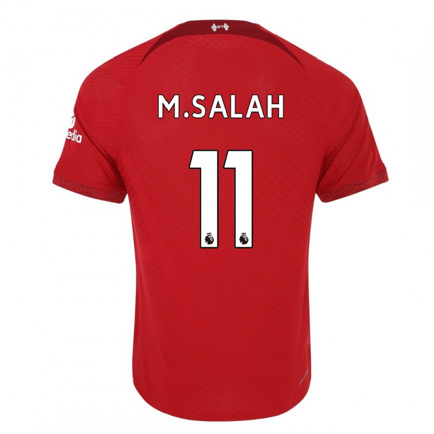 キッズフットボールモハメド・サラー#11濃い赤ホームシャツ2022/23ジャージーユニフォーム
