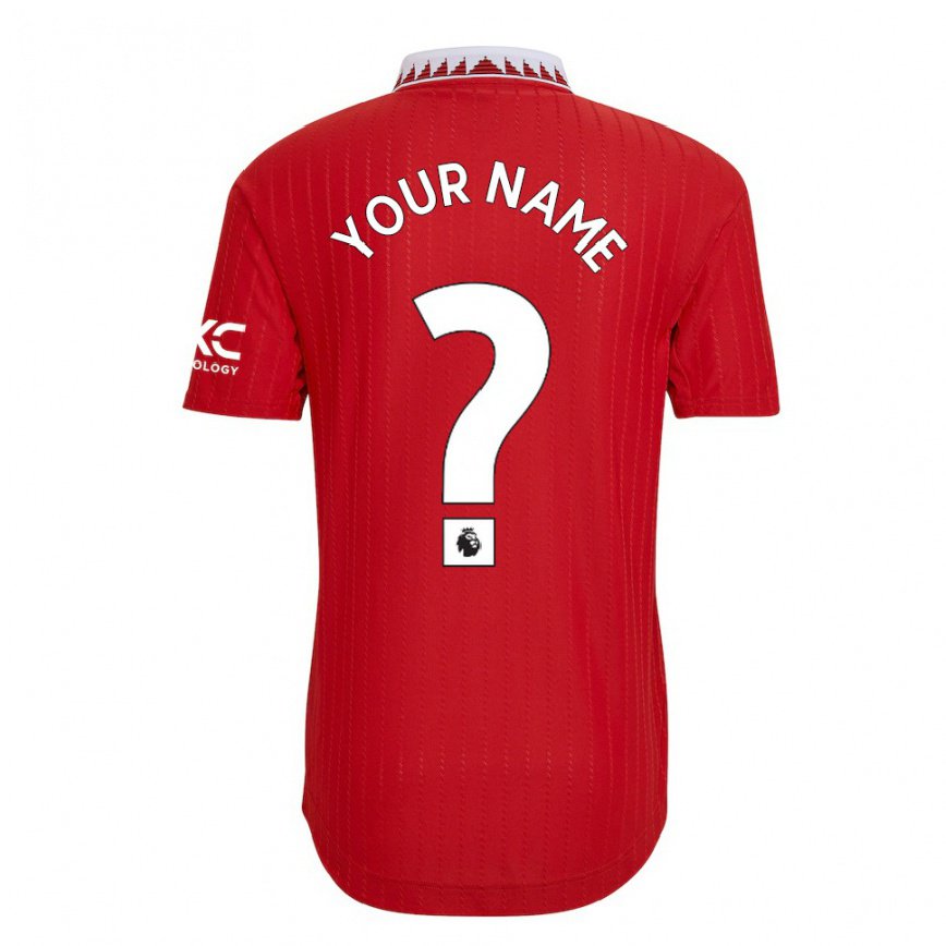 キッズフットボールあなたの名前#0レッドホームシャツ2022/23ジャージーユニフォーム