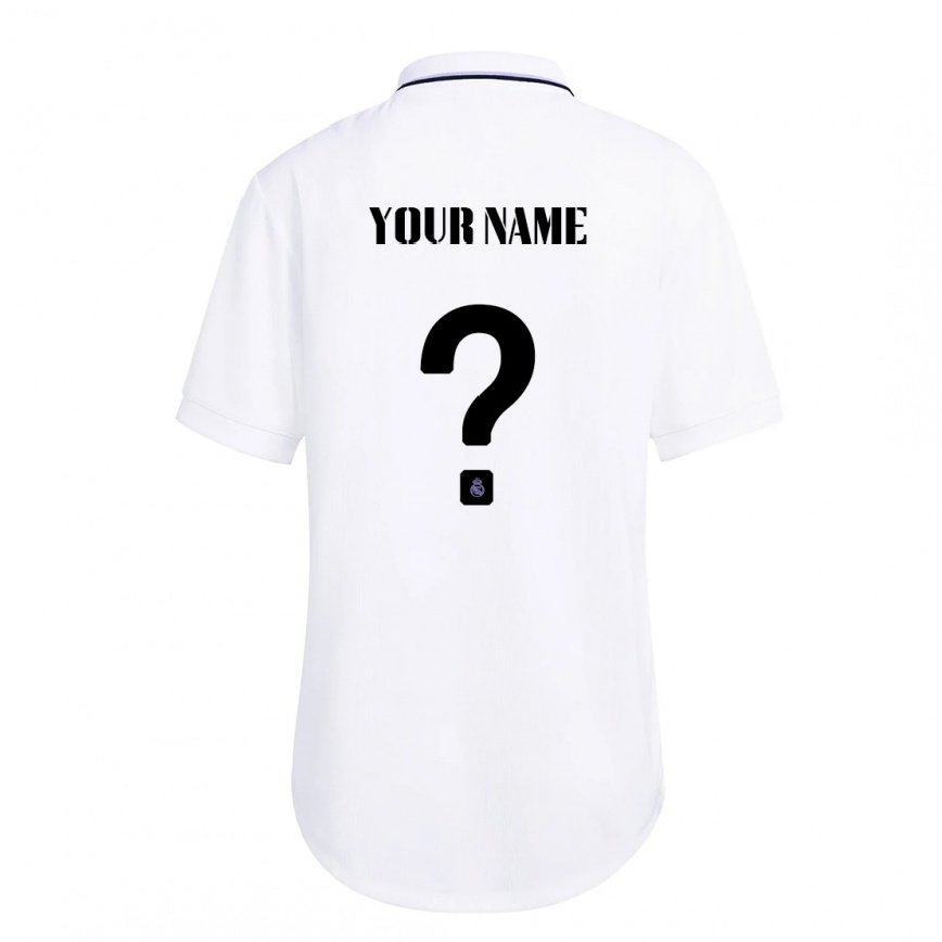 キッズフットボールあなたの名前#0紫のホワイトホームシャツ2022/23ジャージーユニフォーム