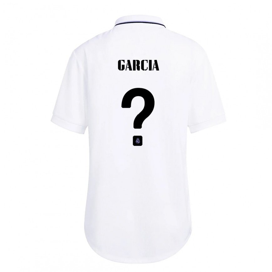 キッズフットボールクリスチャンガルシア#0紫のホワイトホームシャツ2022/23ジャージーユニフォーム