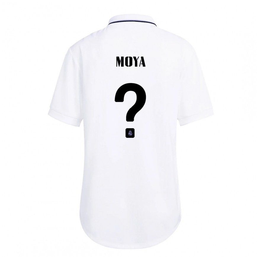 キッズフットボールアレハンドロ・モヤ#0紫のホワイトホームシャツ2022/23ジャージーユニフォーム