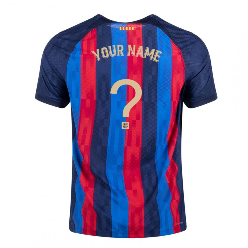 キッズフットボールあなたの名前#0ブルースカーレットホームシャツ2022/23ジャージーユニフォーム