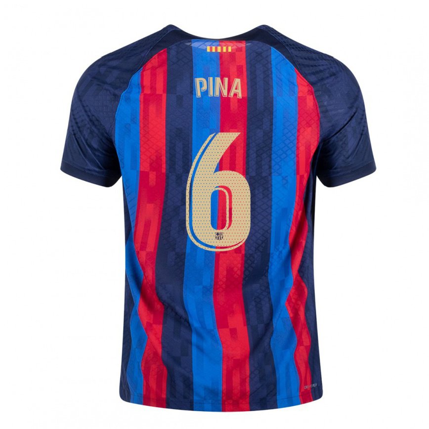 キッズフットボールクラウディア・ピナ#6ブルースカーレットホームシャツ2022/23ジャージーユニフォーム