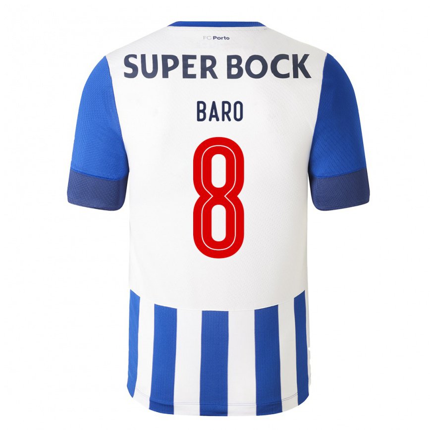 キッズフットボールロマーリオ・バロ#8ロイヤルブルーホームシャツ2022/23ジャージーユニフォーム