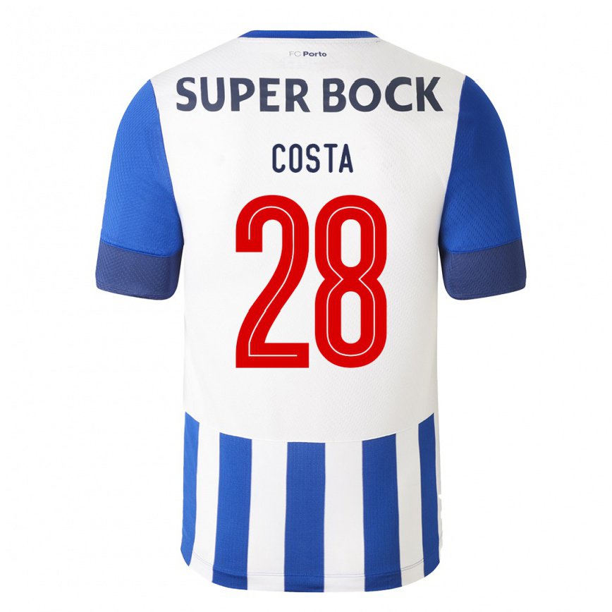 キッズフットボールブルーノ・コスタ#28ロイヤルブルーホームシャツ2022/23ジャージーユニフォーム