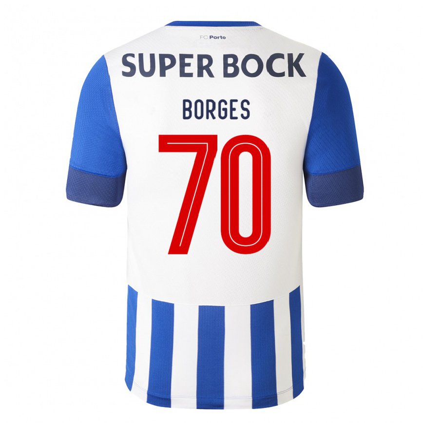 キッズフットボールゴンサロ・ボルジェス#70ロイヤルブルーホームシャツ2022/23ジャージーユニフォーム