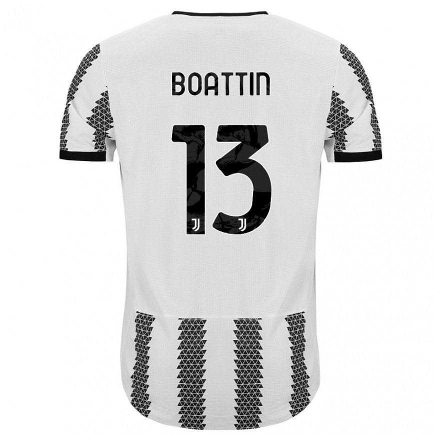 キッズフットボールリサ・ボーティン#13ホワイトブラックホームシャツ2022/23ジャージーユニフォーム