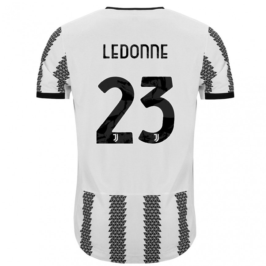 キッズフットボールニコロ・レドンヌ#23ホワイトブラックホームシャツ2022/23ジャージーユニフォーム