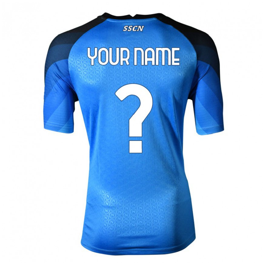 キッズフットボールあなたの名前#0ダークブルーグレーホームシャツ2022/23ジャージーユニフォーム