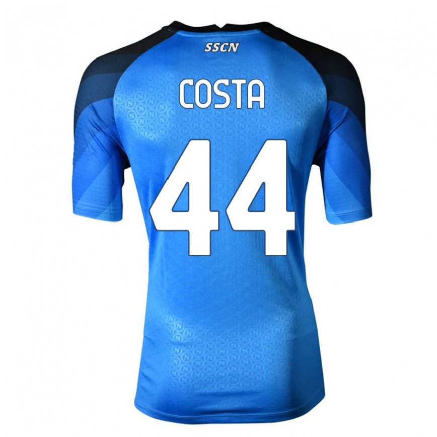 キッズフットボールフィリッポ・コスタ#44ダークブルーグレーホームシャツ2022/23ジャージーユニフォーム