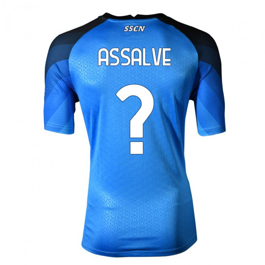 キッズフットボールルカ・アスサルベ#0ダークブルーグレーホームシャツ2022/23ジャージーユニフォーム