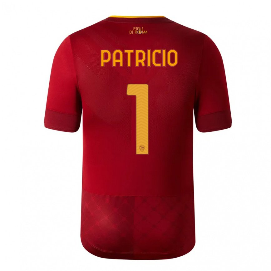 キッズフットボールルイ・パトリシオ#1ブラウンレッドホームシャツ2022/23ジャージーユニフォーム