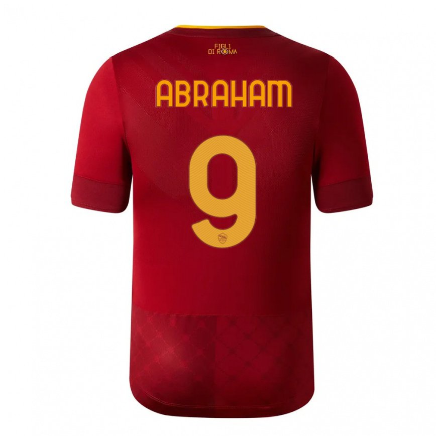 キッズフットボールタミー・アブラハム#9ブラウンレッドホームシャツ2022/23ジャージーユニフォーム