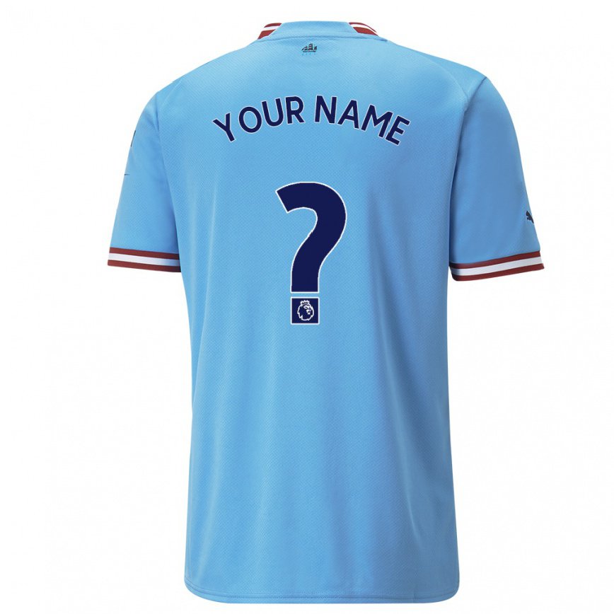 キッズフットボールあなたの名前#0ブルーレッドホームシャツ2022/23ジャージーユニフォーム