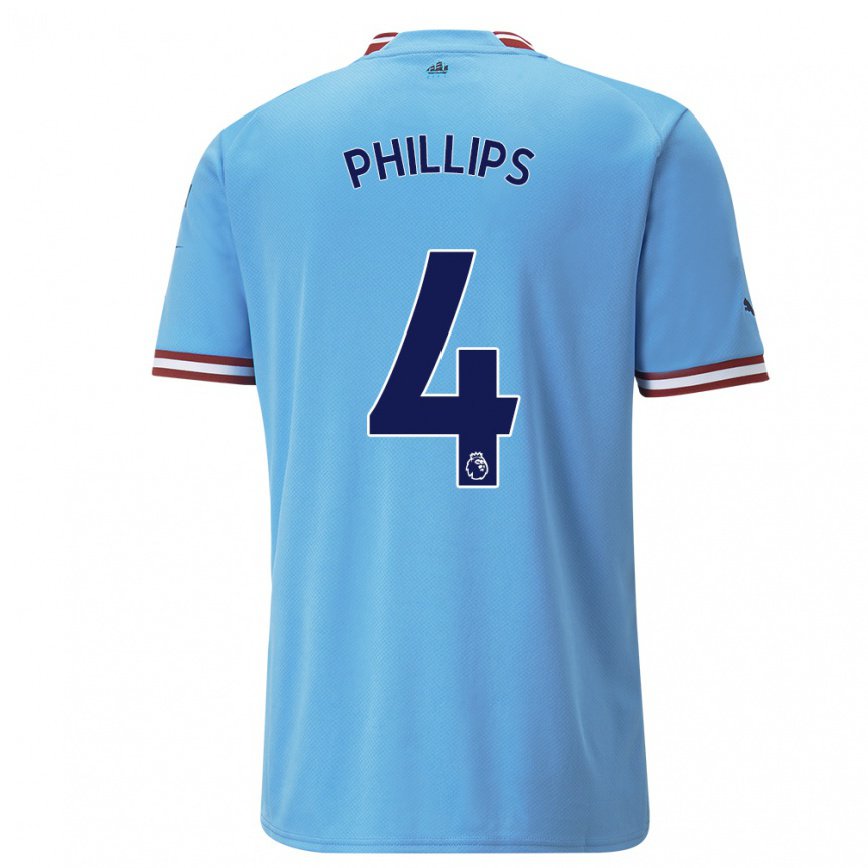キッズフットボールカルバン・フィリップス#4ブルーレッドホームシャツ2022/23ジャージーユニフォーム