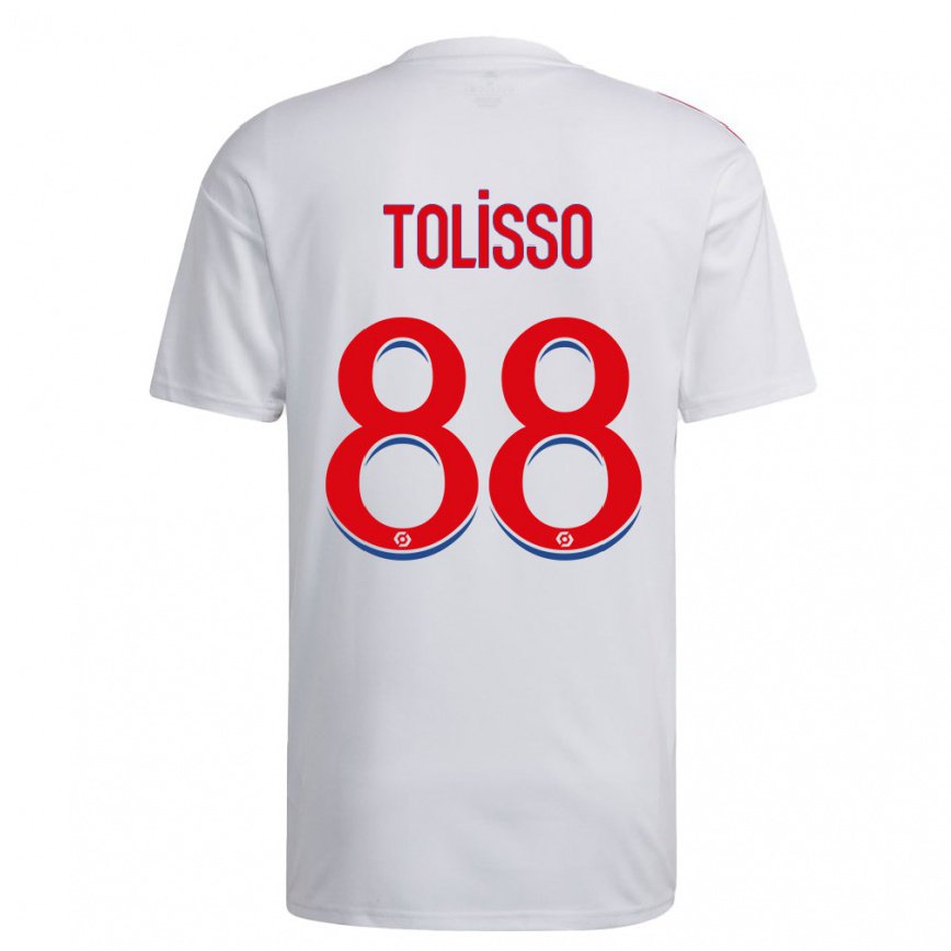 キッズフットボールコランタン・トリッソ#88ホワイト ブルーレッドホームシャツ2022/23ジャージーユニフォーム