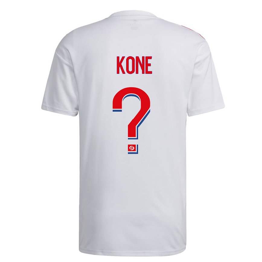 キッズフットボールユスフ・コネ#0ホワイト ブルーレッドホームシャツ2022/23ジャージーユニフォーム