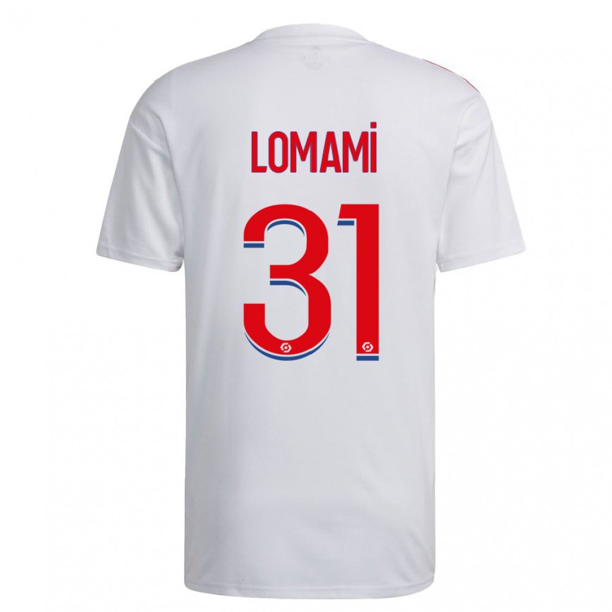 キッズフットボールアーヴィン・ロマミ#31ホワイト ブルーレッドホームシャツ2022/23ジャージーユニフォーム