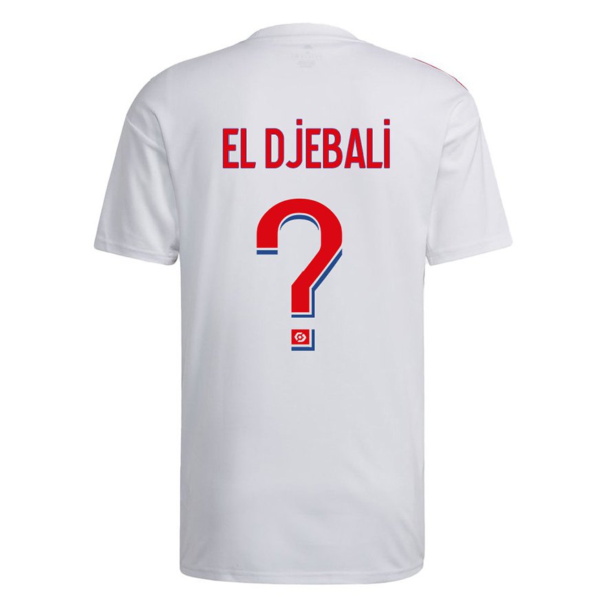 キッズフットボールハイム・エル・ジェバリ#0ホワイト ブルーレッドホームシャツ2022/23ジャージーユニフォーム