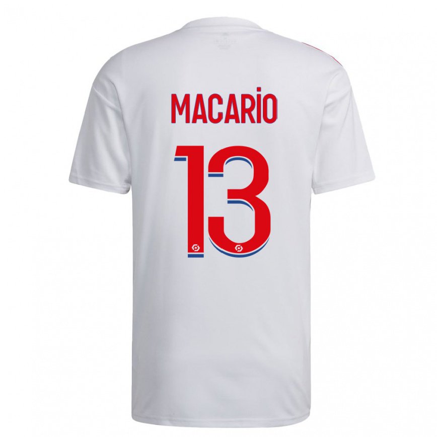 キッズフットボールカタリナ・マカリオ#13ホワイト ブルーレッドホームシャツ2022/23ジャージーユニフォーム