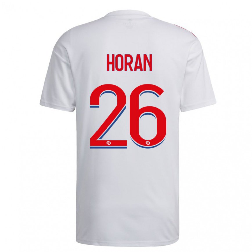 キッズフットボールリンジー・ホラン#26ホワイト ブルーレッドホームシャツ2022/23ジャージーユニフォーム