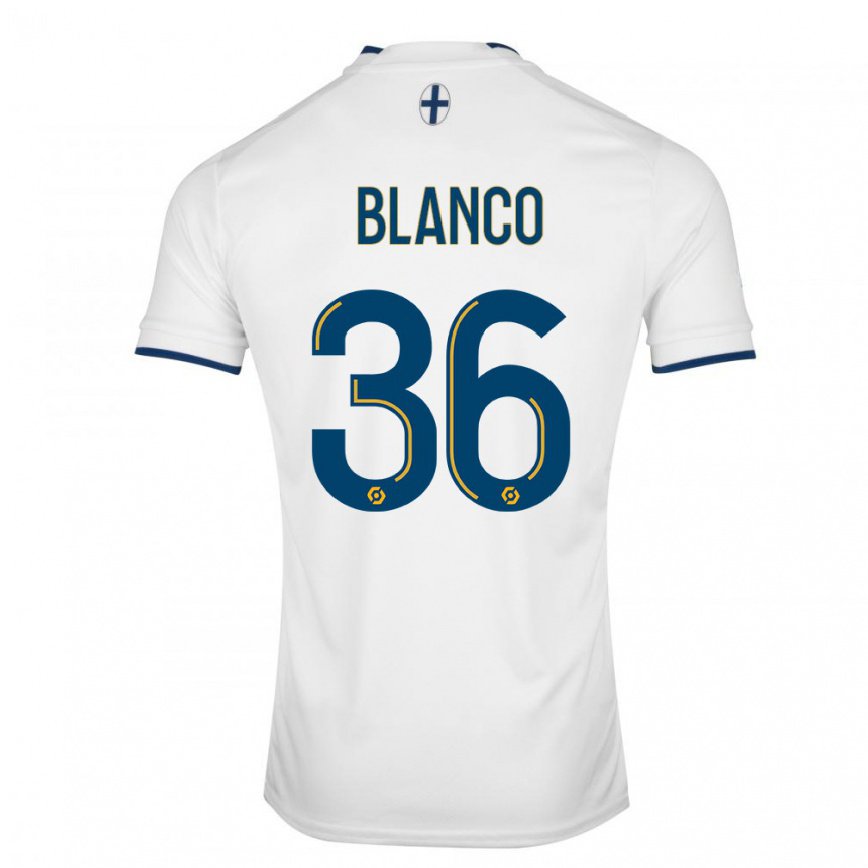 キッズフットボールルベン･ブランコ･ベイガ#36ホワイトサファイアホームシャツ2022/23ジャージーユニフォーム