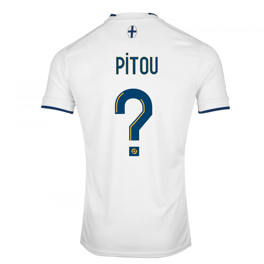 キッズフットボールjonathan Pitou#0ホワイトサファイアホームシャツ2022/23ジャージーユニフォーム