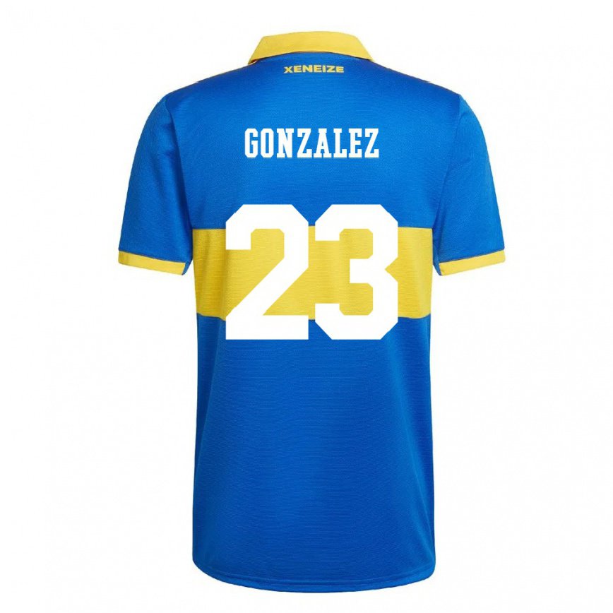 キッズフットボールディエゴ・ゴンザレス#23オリンピックイエローホームシャツ2022/23ジャージーユニフォーム