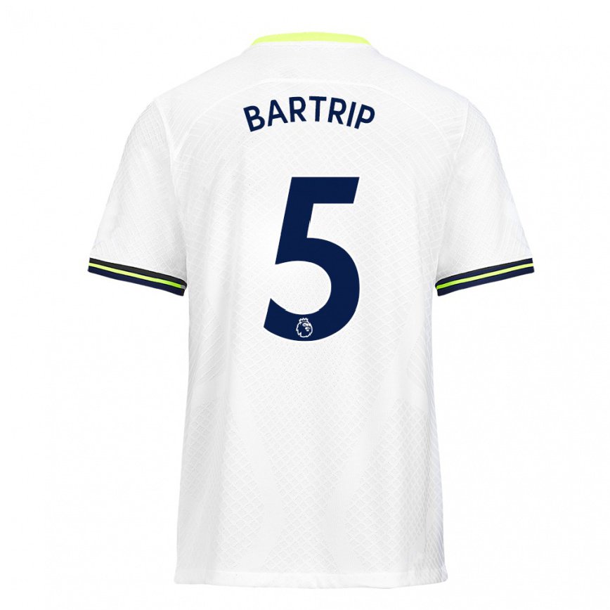 キッズフットボールモリー・バルトリップ#5ホワイト グリーンホームシャツ2022/23ジャージーユニフォーム