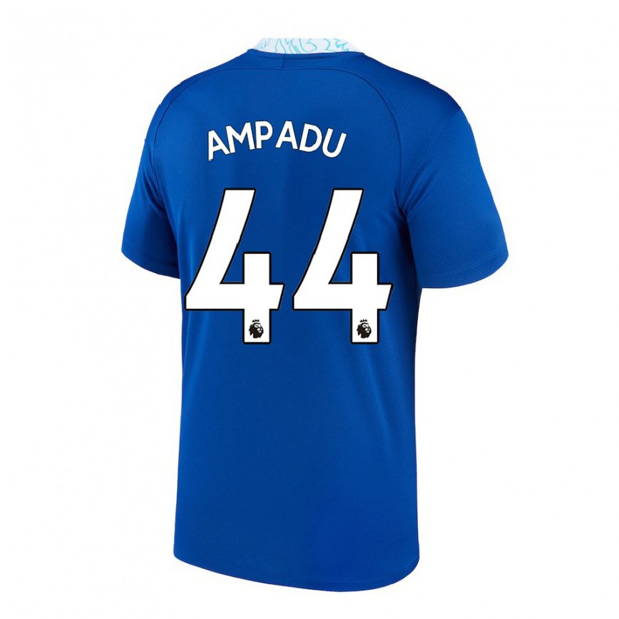 キッズフットボールイーサン・アンパドゥ#44ダークブルーホームシャツ2022/23ジャージーユニフォーム