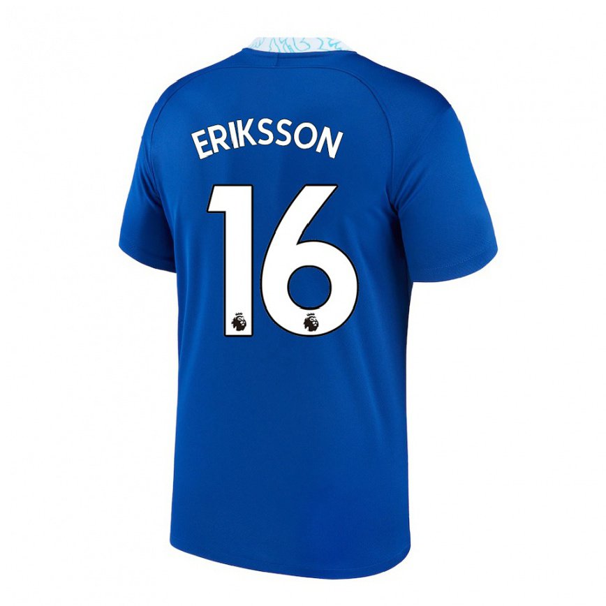 キッズフットボールマグダレーナ・エリクソン#16ダークブルーホームシャツ2022/23ジャージーユニフォーム