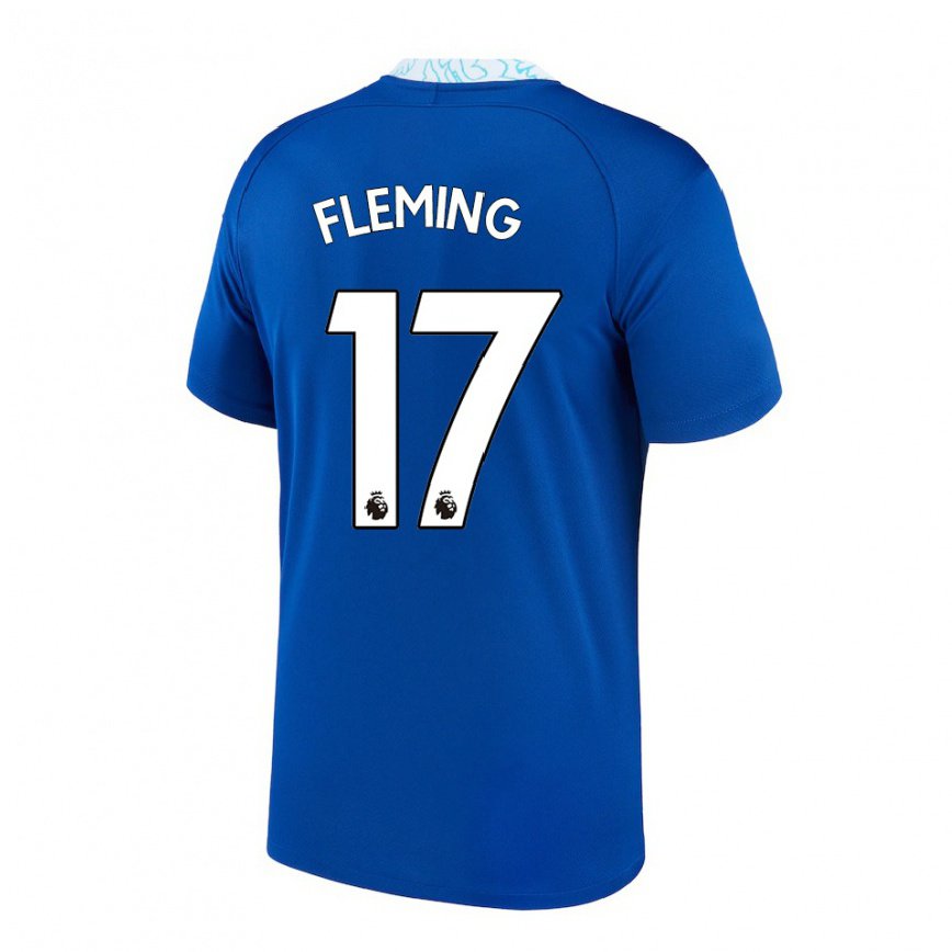 キッズフットボールジェシー・フレミング#17ダークブルーホームシャツ2022/23ジャージーユニフォーム