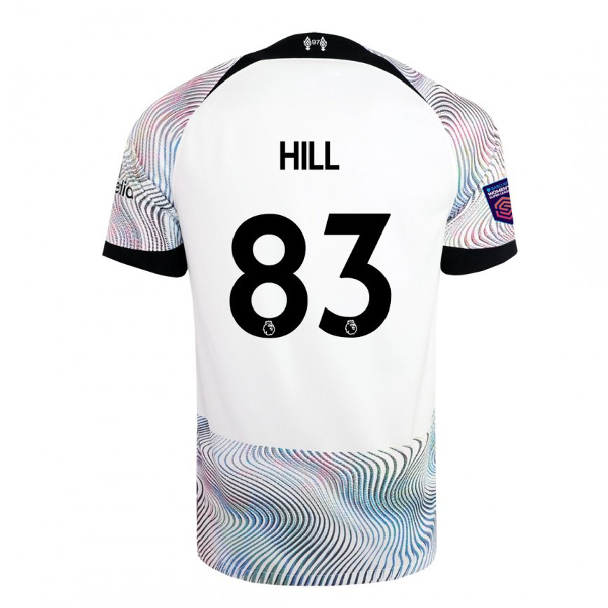 キッズフットボールトーマス・ヒル#83ホワイト カラフルアウェイシャツ2022/23ジャージーユニフォーム