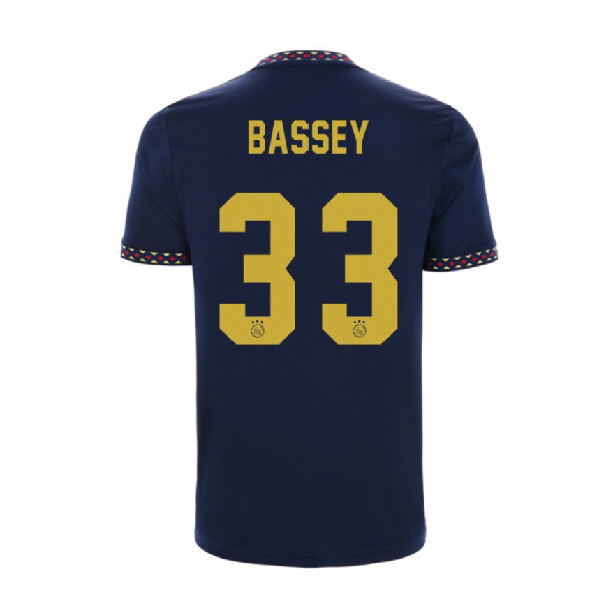 キッズフットボールカルバン・バッシー#33ダークブルーアウェイシャツ2022/23ジャージーユニフォーム