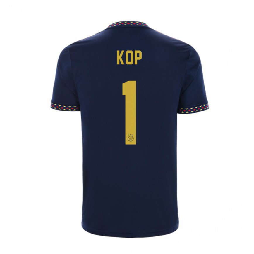 キッズフットボールリゼ・コプ#1ダークブルーアウェイシャツ2022/23ジャージーユニフォーム
