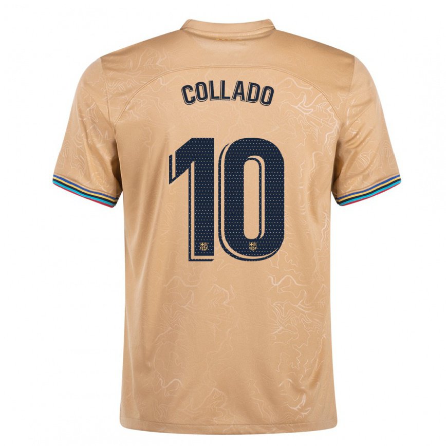 キッズフットボールアレックス・コジャド#10ゴールドアウェイシャツ2022/23ジャージーユニフォーム