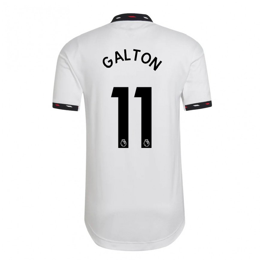 キッズフットボールリア・ガルトン#11ホワイトアウェイシャツ2022/23ジャージーユニフォーム