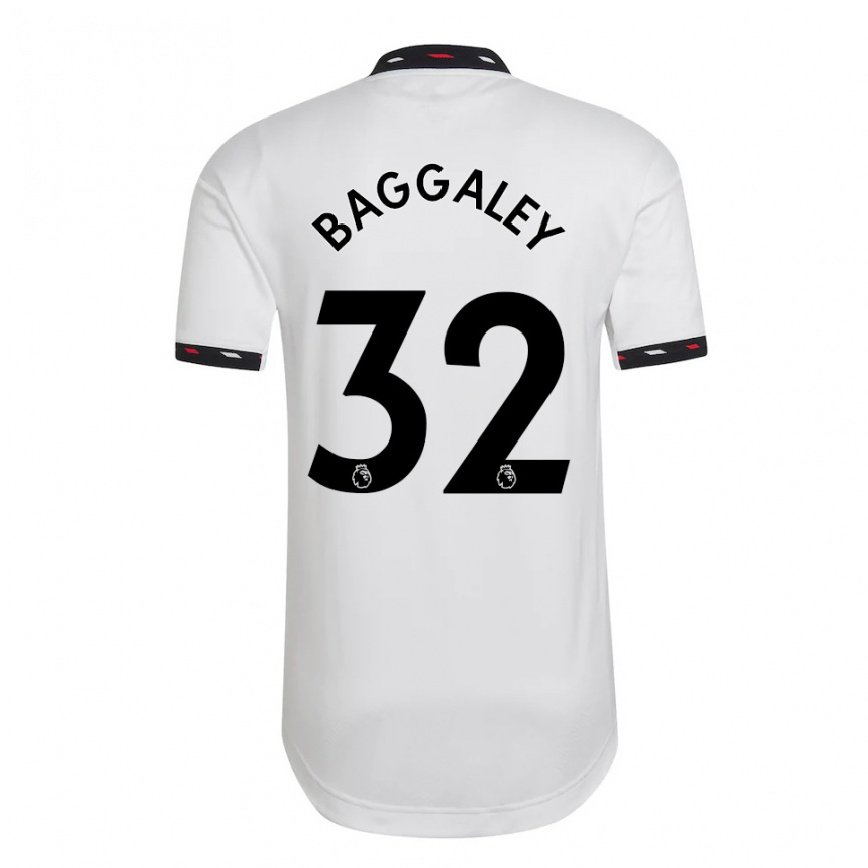 キッズフットボールソフィー・バガリー#32ホワイトアウェイシャツ2022/23ジャージーユニフォーム