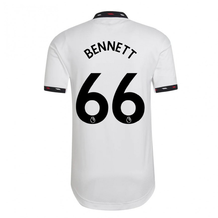 キッズフットボールリース・ベネット#66ホワイトアウェイシャツ2022/23ジャージーユニフォーム