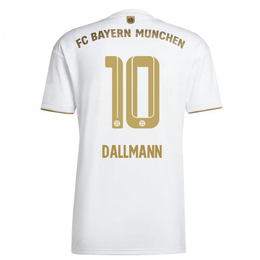 キッズフットボールリンダ・ダルマン#10ホワイト ゴールドアウェイシャツ2022/23ジャージーユニフォーム
