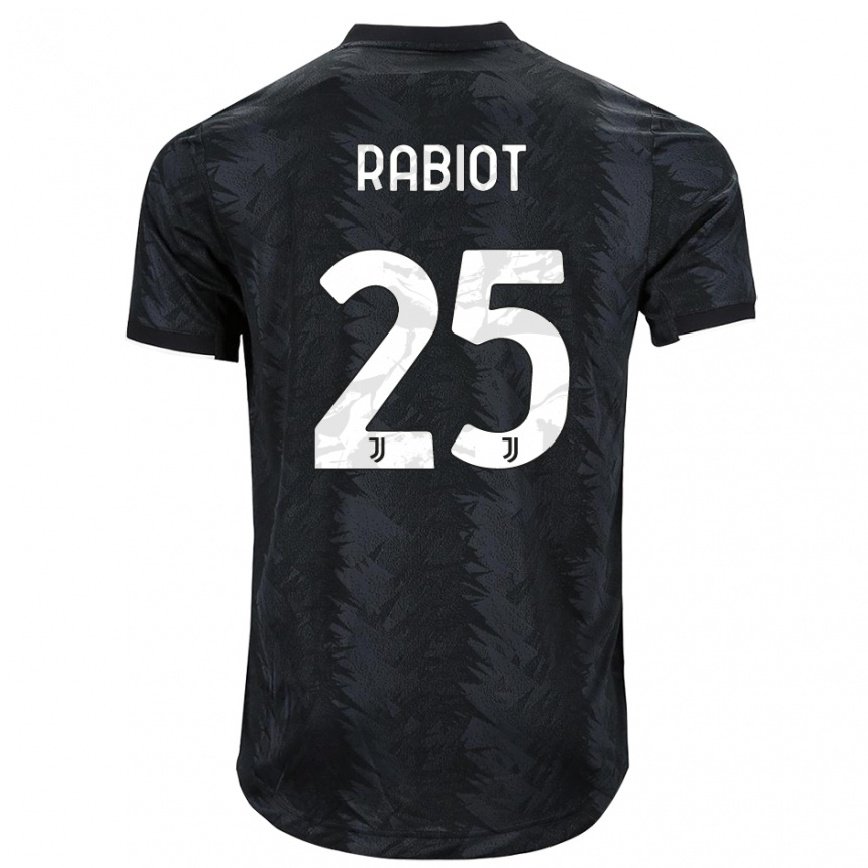 キッズフットボールアドリアン・ラビオ#25ダークブラックアウェイシャツ2022/23ジャージーユニフォーム