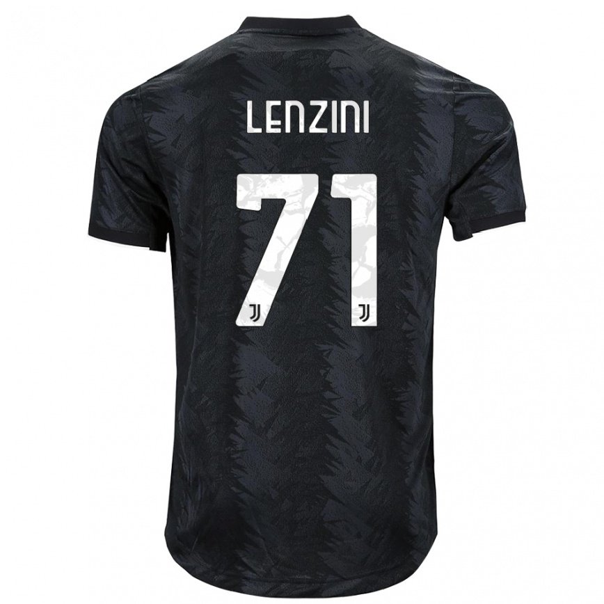 キッズフットボールマルティナ・レンジーニ#71ダークブラックアウェイシャツ2022/23ジャージーユニフォーム