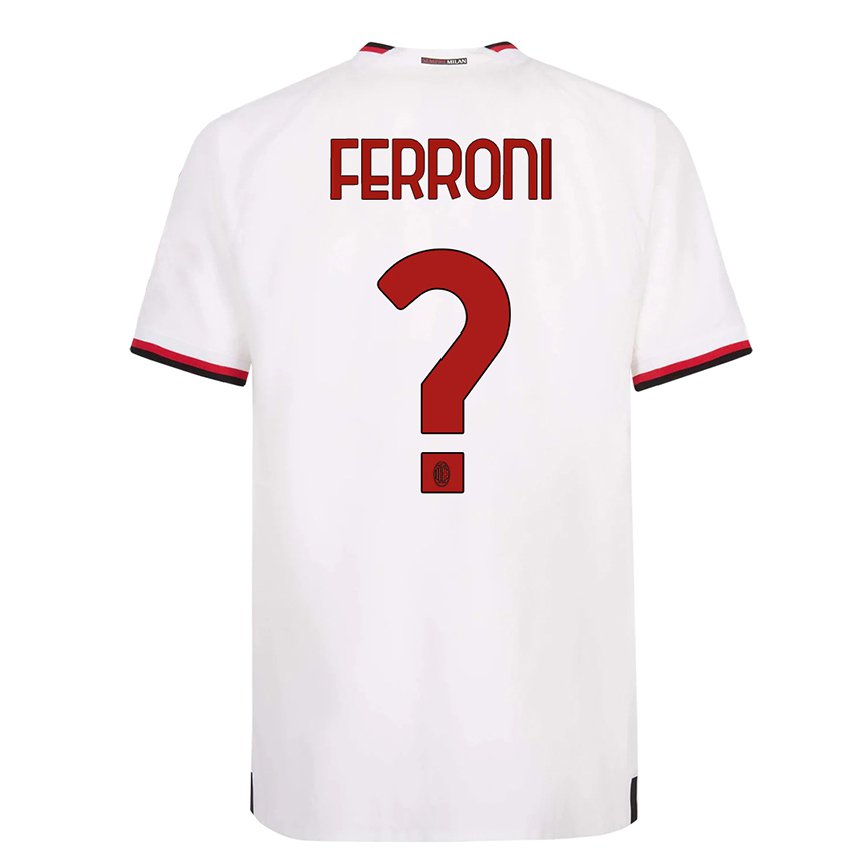 キッズフットボールレオナルド・フェローニ#0赤いホワイトアウェイシャツ2022/23ジャージーユニフォーム