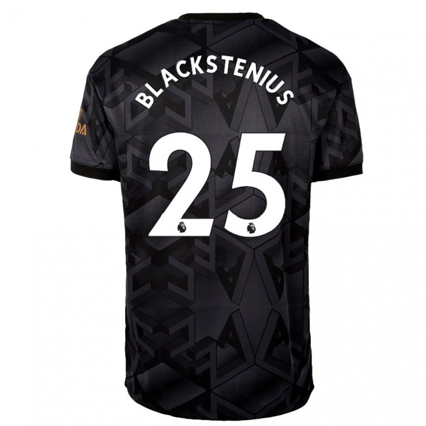 キッズフットボールスティーナ・ブラックステニウス#25ブラック グレーアウェイシャツ2022/23ジャージーユニフォーム