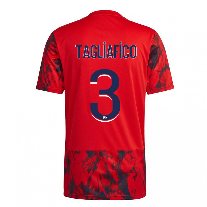 キッズフットボールニコラス・タグリアフィコ#3レッドスペースアウェイシャツ2022/23ジャージーユニフォーム