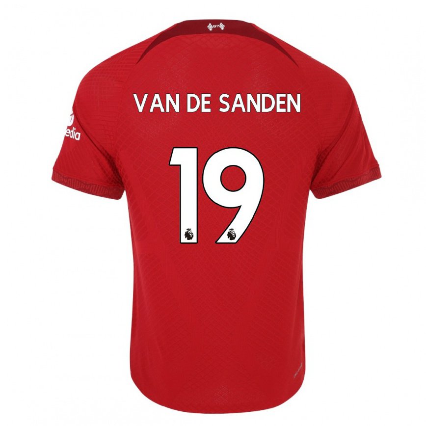 メンズフットボールシャニセ・ファンデサンデン#19濃い赤ホームシャツ2022/23ジャージーユニフォーム