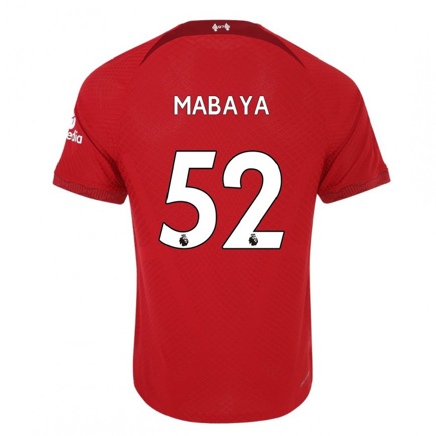 メンズフットボールアイザック・マバヤ#52濃い赤ホームシャツ2022/23ジャージーユニフォーム